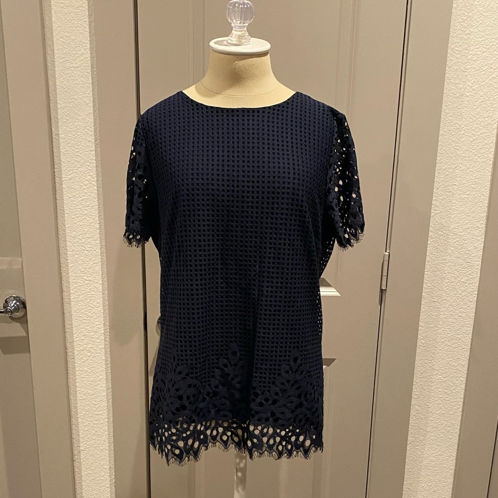 NWT Jude Connally Lydia Navy Top
